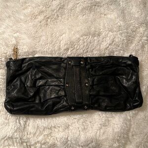 KOOBA black with gold stud clutch
